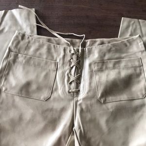 Peather cream pant